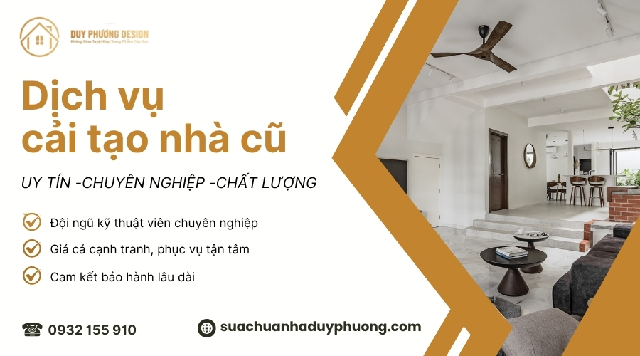 Dịch vụ cải tạo nhà cũ thành mới tại TP.HCM của Duy Phương Design